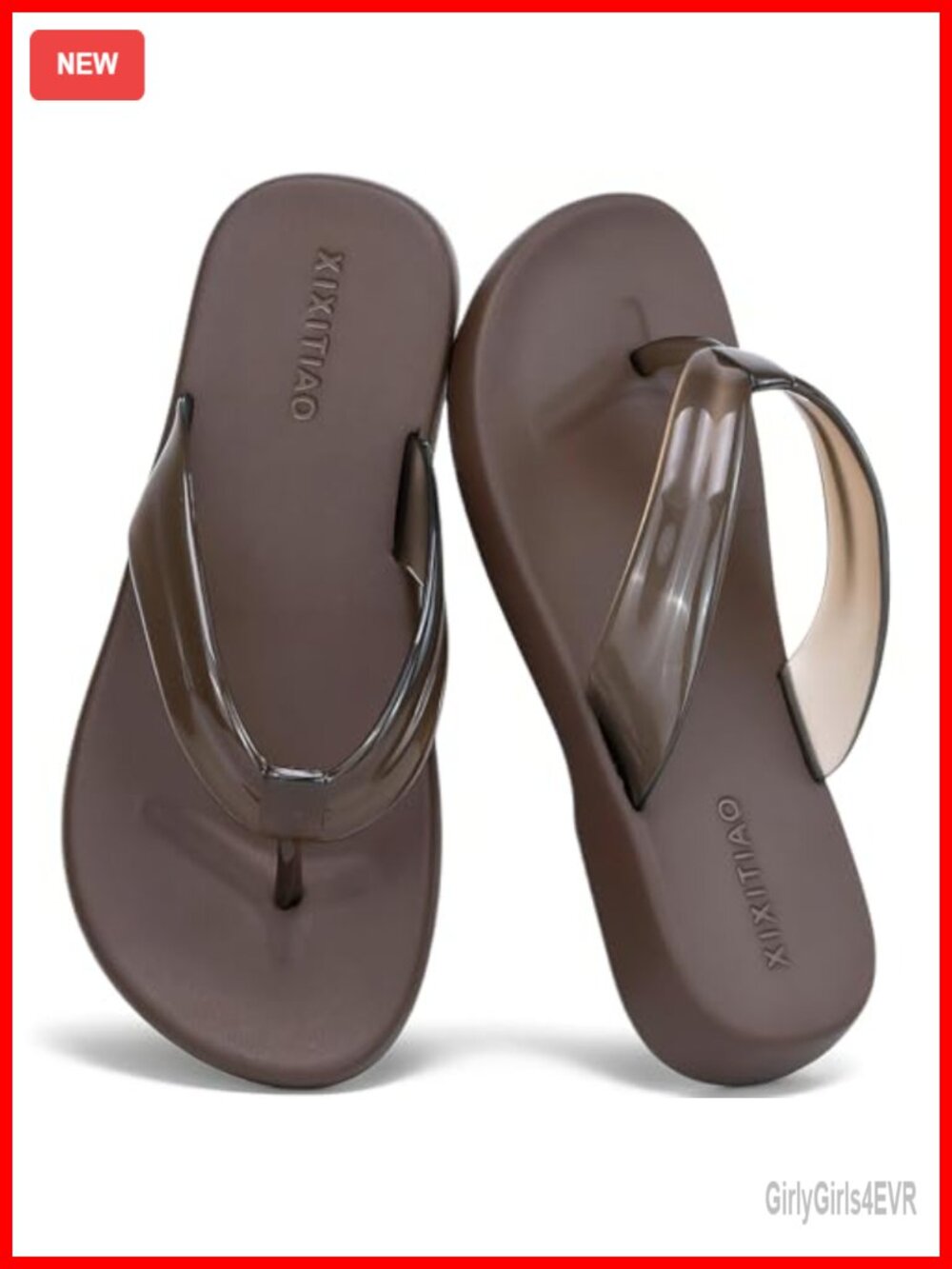 Jelly Sandals Flip Flops for Women Comfortable Summer Beach Thong Slip On